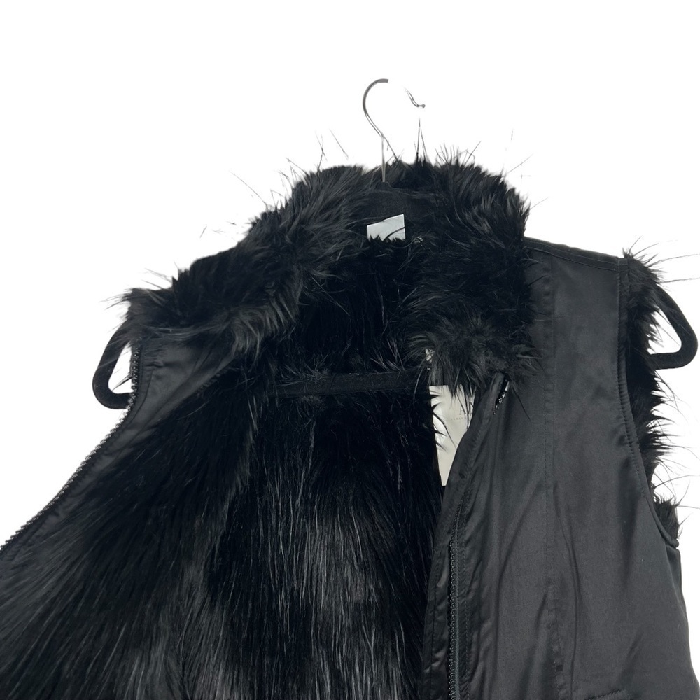 A/X Armani Exchange Black Faux Fur Lined Vest Jacket $158 NWT XS - Picture 8 of 13